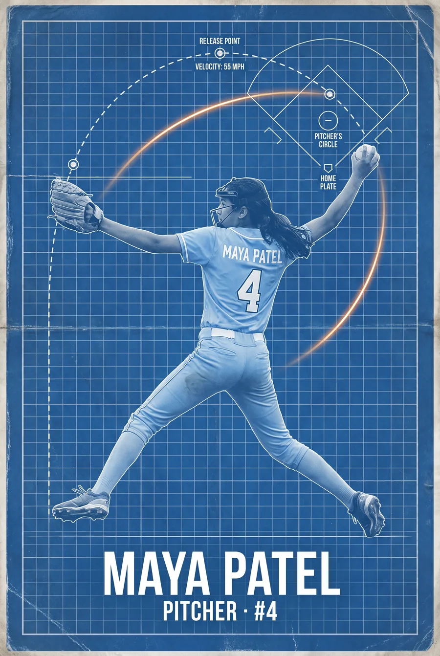 Blueprint poster style